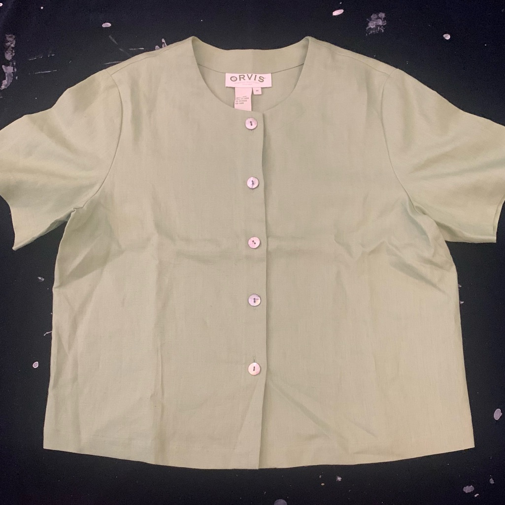Orvis 100% Linen Full Button Jacket/Top